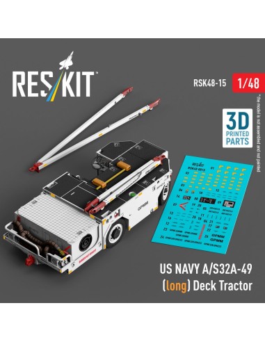 US NAVY A/S32A-49 (long) Deck Tractor (3D Printed model kit) 
