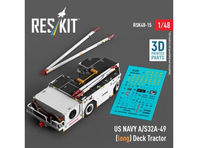 US NAVY A/S32A-49 (long) Deck Tractor (3D Printed model kit) 