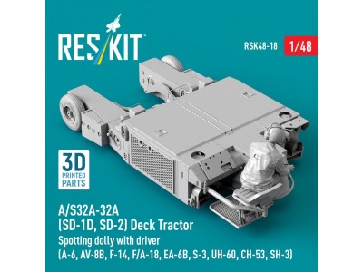 A/S32A-32A (SD-1D, SD-2) Deck Tractor Spotting dolly with driver (A-6, AV-8B, F-14, F/A-18, EA-6B, S-3, UH-60, CH-53, SH-3) (3D 