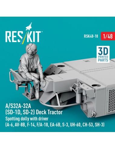 A/S32A-32A (SD-1D, SD-2) Deck Tractor Spotting dolly with driver (A-6, AV-8B, F-14, F/A-18, EA-6B, S-3, UH-60, CH-53, SH-3) (3D 