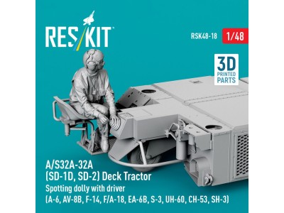 A/S32A-32A (SD-1D, SD-2) Deck Tractor Spotting dolly with driver (A-6, AV-8B, F-14, F/A-18, EA-6B, S-3, UH-60, CH-53, SH-3) (3D 