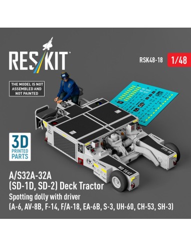 A/S32A-32A (SD-1D, SD-2) Deck Tractor Spotting dolly with driver (A-6, AV-8B, F-14, F/A-18, EA-6B, S-3, UH-60, CH-53, SH-3) (3D 