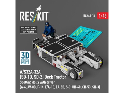 A/S32A-32A (SD-1D, SD-2) Deck Tractor Spotting dolly with driver (A-6, AV-8B, F-14, F/A-18, EA-6B, S-3, UH-60, CH-53, SH-3) (3D 