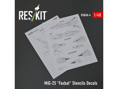 MiG-25 Foxbat Stencils Decals 