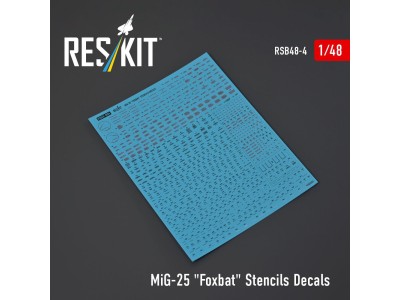 MiG-25 Foxbat Stencils Decals 