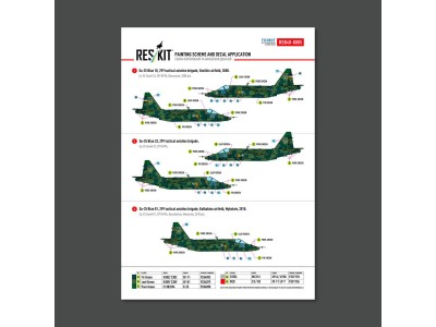 Su-25 Frogfoot Clover (BLUE 01, 04, 10, 22, 33) Ukrainian Air Forces (Main Decals with Stencils)(1/48) 