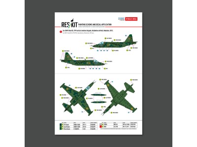 Su-25 Frogfoot Clover (BLUE 03, 05, 41, 45) Ukrainian Air Forces (Main Decals with Stencils)(1/48) 