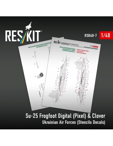 Su-25 Frogfoot Digital (Pixel) & Clover Ukrainian Air Forces (Stencils Decals)(1/48) 