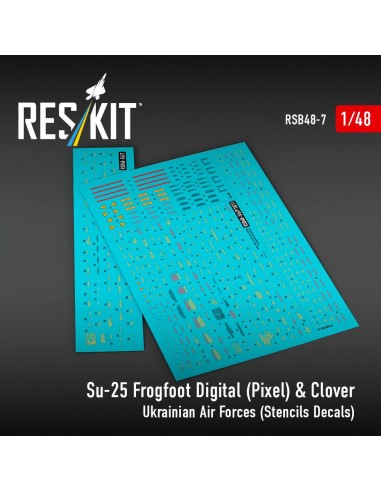 Su-25 Frogfoot Digital (Pixel) & Clover Ukrainian Air Forces (Stencils Decals)(1/48) 