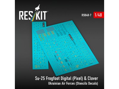 Su-25 Frogfoot Digital (Pixel) & Clover Ukrainian Air Forces (Stencils Decals)(1/48) 