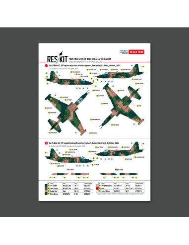 Su-25 Frogfoot Geometric (BLUE 17, 33, 01, 02) Ukrainian Air Forces (Main Decals with Stencils)(1/48) 