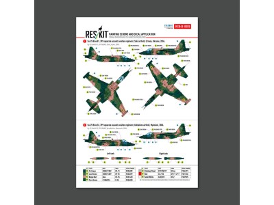 Su-25 Frogfoot Geometric (BLUE 17, 33, 01, 02) Ukrainian Air Forces (Main Decals with Stencils)(1/48) 