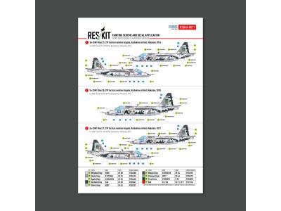 Su-25 Frogfoot DARK Digital (Pixel) (BLUE 09, 15, 17, 21, 29, 30, 31, 37, 39, 46, 49) Ukrainian Air Forces (Main Decals with Ste