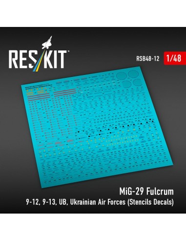 MiG-29 Fulcrum 9-12,9-13,UB, Ukrainian Air Forces (Stencils Decals)(1/48) 