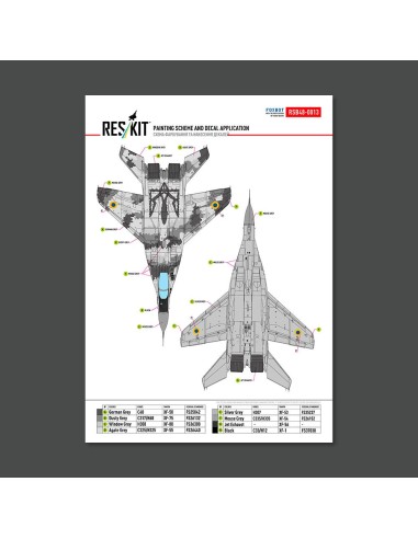 MiG-29 9-13 (White 57) Digital (Pixel) Ukrainian Air Forces (Main Decals with Stencils & Masks for painting 4 pcs) 