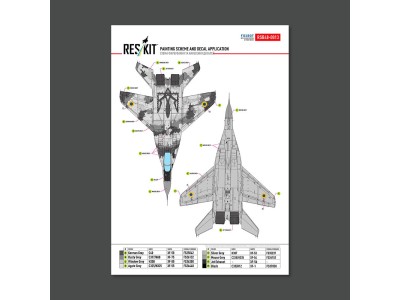 MiG-29 9-13 (White 57) Digital (Pixel) Ukrainian Air Forces (Main Decals with Stencils & Masks for painting 4 pcs) 