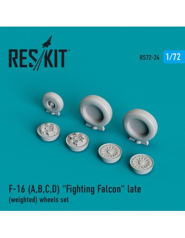 F-16 (A,B,C,D) Fighting Falcon late (weighted) wheels set 