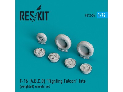 F-16 (A,B,C,D) Fighting Falcon late (weighted) wheels set 