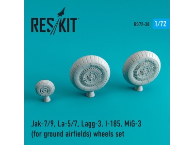 Jak-7/9, La-5/7, Lagg-3, I-185, MiG-3 wheels set for ground airfields 