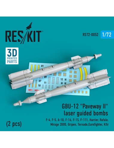GBU-12 Paveway II laser guided bombs (2 pcs) (F-4, F-5, A-10, F-16, F-15, F-111, Harrier, Rafale, Mirage 2000, Gripen, Tornado,E