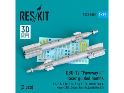 GBU-12 Paveway II laser guided bombs (2 pcs) (F-4, F-5, A-10, F-16, F-15, F-111, Harrier, Rafale, Mirage 2000, Gripen, Tornado,E