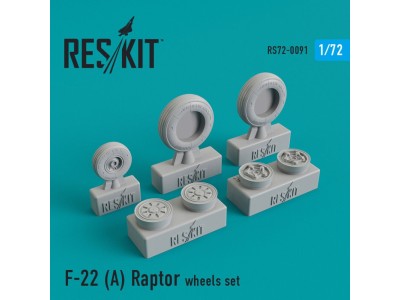 F-22A Raptor wheels set 