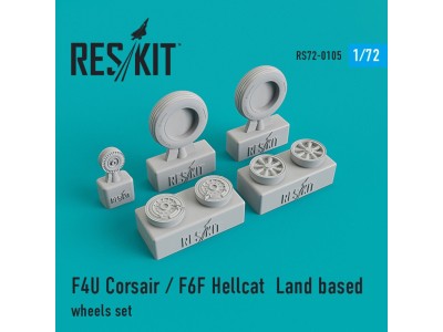 F4U Corsair/F6F Hellcat Land based wheels set 