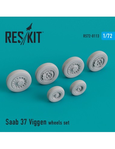 Saab 37 Viggen wheels set 