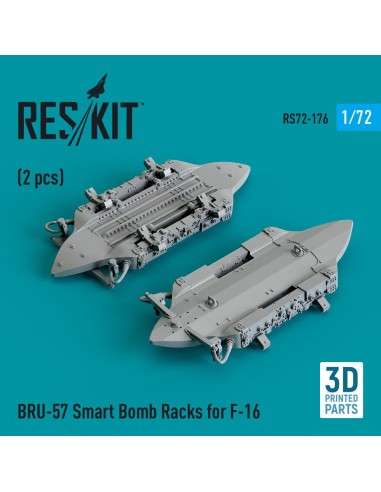 BRU-57 Smart Bomb Racks for F-16 (2 pcs) (3D Printed) 