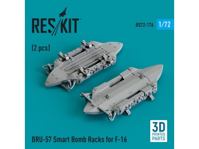 BRU-57 Smart Bomb Racks for F-16 (2 pcs) (3D Printed) 