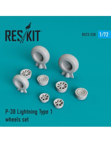 P-38 Lightning type 1 wheels set 