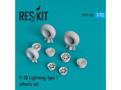 P-38 Lightning type 1 wheels set 
