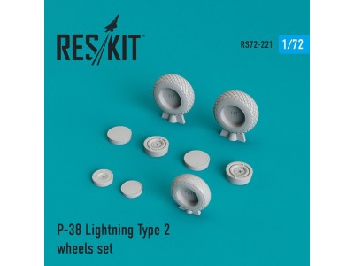 P-38 Lightning type 2 wheels set 