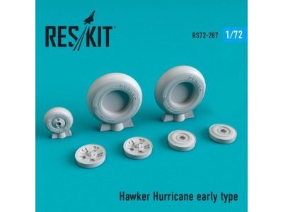 Hawker Hurricane wheels set early type (weighted) 