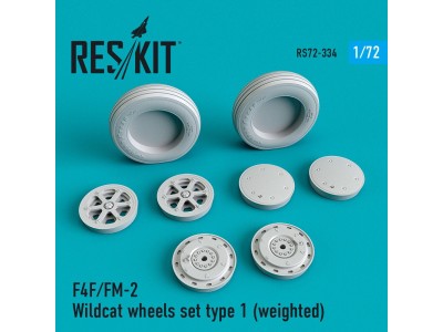 F4F/FM-2 Wildcat wheels set type 1 (weighted) 