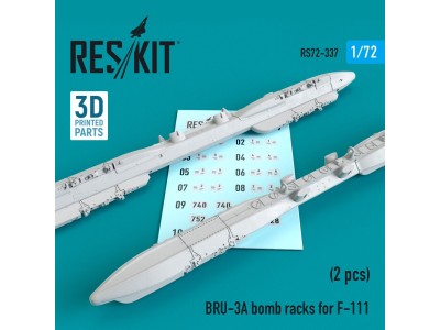 BRU-3A bomb racks for F-111 (2 pcs) (3D Printed) 
