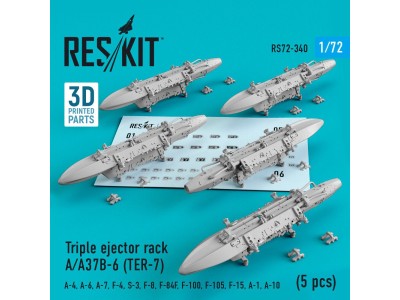 Triple ejector rack A/A37B-6 (TER-7) (5 pcs) (A-4, A-6, A-7, F-4, S-3,F-8, F-84F, F-100, F-105, F-15, A-1, A-10) 