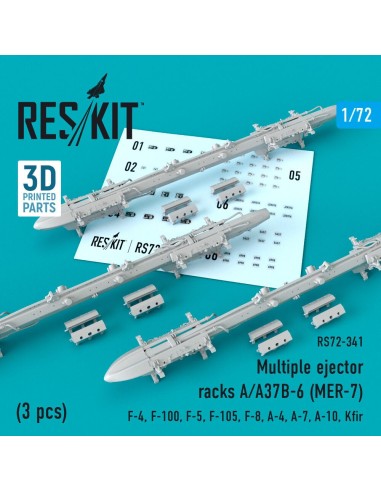 Multiple ejector racks A/A37B-6 (MER-7) (3 pcs) (F-4, F-100, F-5, F-105, F-8, A-4, A-7, A-10, Kfir) 