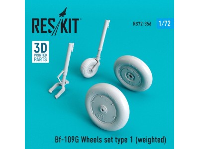Bf-109G wheels set type 1 (weighted) 