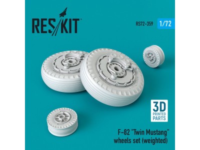 F-82 Twin Mustang (weighted) wheels set 
