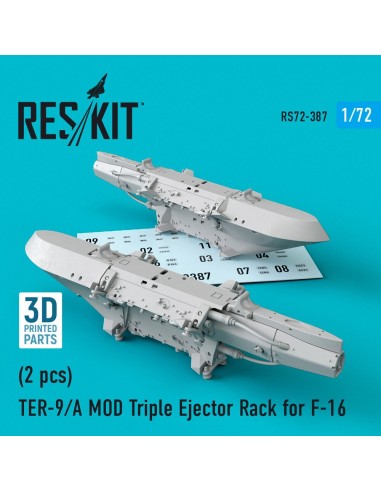 TER-9/A MOD Triple Ejector Rack for F-16 (2 pcs) (3D Printed) 