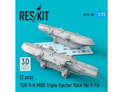 TER-9/A MOD Triple Ejector Rack for F-16 (2 pcs) (3D Printed) 