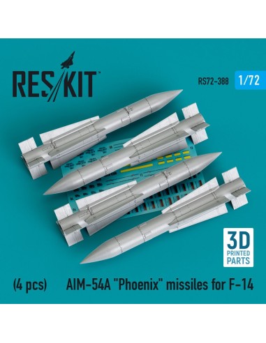 AIM-54A Phoenix missiles for F-14 (4pcs) (3D Printed) 