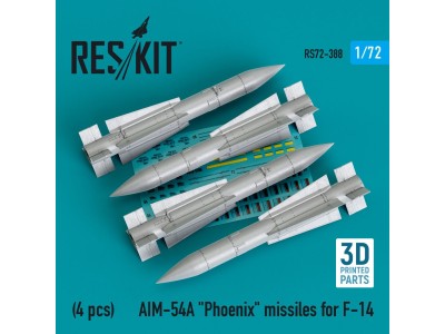 AIM-54A Phoenix missiles for F-14 (4pcs) (3D Printed) 