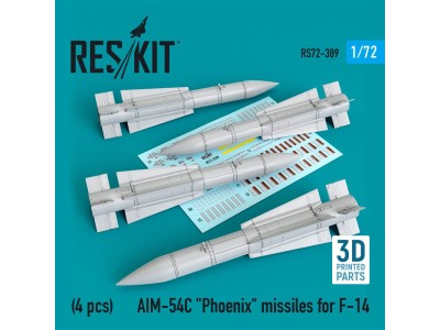 AIM-54C Phoenix missiles for F-14 (4pcs) (3D Printed) 