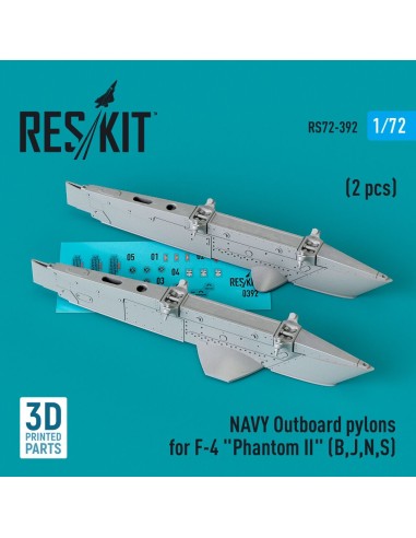 NAVY Outboard pylons for F-4 Phantom II (B,J,N,S) (2 pcs) (3D Printed) 
