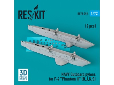 NAVY Outboard pylons for F-4 Phantom II (B,J,N,S) (2 pcs) (3D Printed) 
