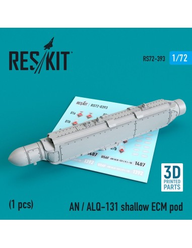AN / ALQ-131 shallow ECM pod (3D Printed) (A-7, A-10, F-4, F-16, F-111, C-130) 