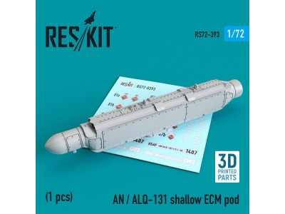 AN / ALQ-131 shallow ECM pod (3D Printed) (A-7, A-10, F-4, F-16, F-111, C-130) 