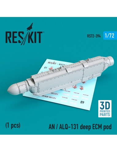 AN / ALQ-131 deep ECM pod (3D Printed) (A-7, A-10, F-4, F-16, F-111, C-130) 